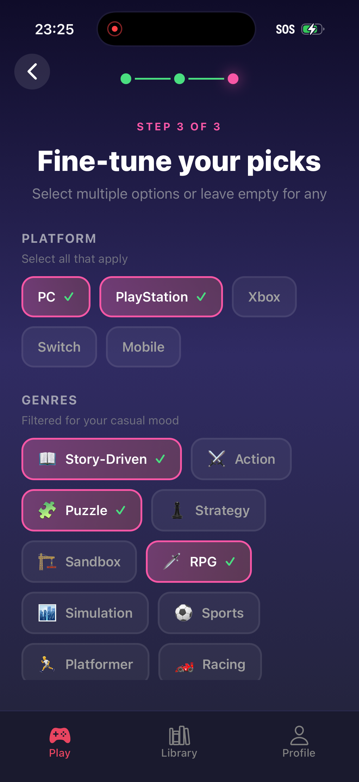 Fine-tune by platform and genre